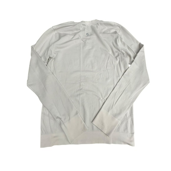 Lululemon Swiftly Womens Size 4 White Top Tech Long Sleeve Activewear #FF1-5 - Picture 6 of 7